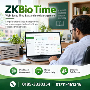 BioTime ZKBio Time 8.0/9/9.5/10 Web-based Time and Attendance Management Software Price in Bangladesh