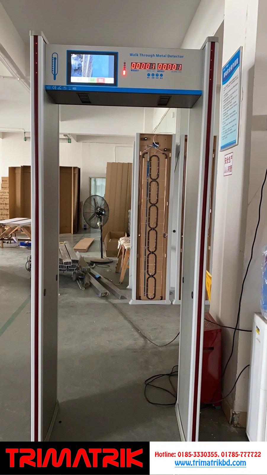 Thermal imaging temperature measuring door