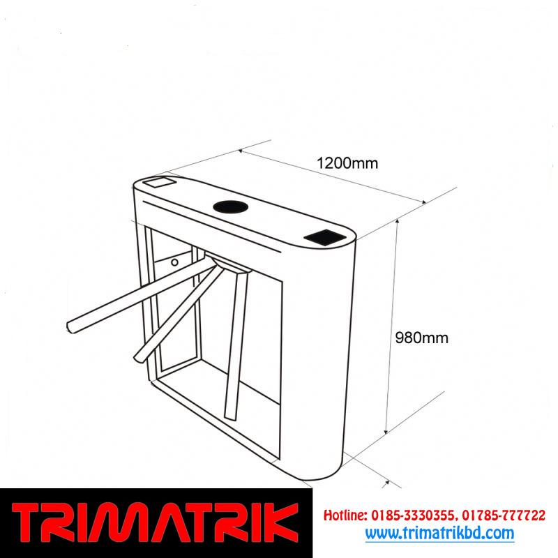 Automatic three roller gate in Bangladesh.