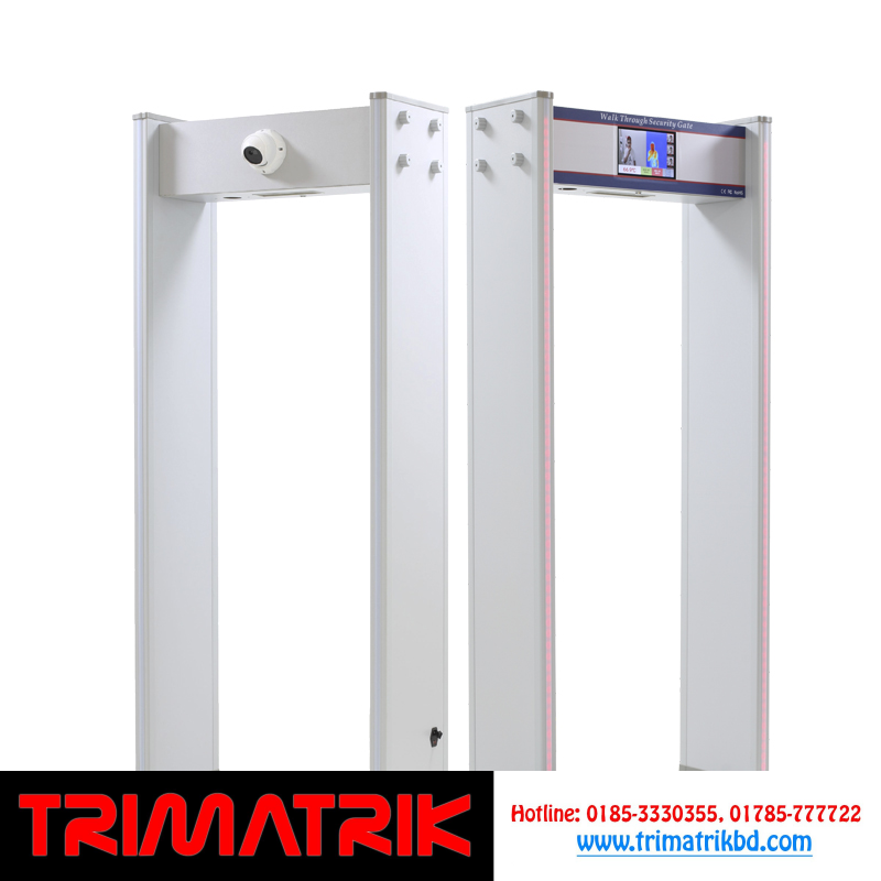Thermal imaging temperature measuring door