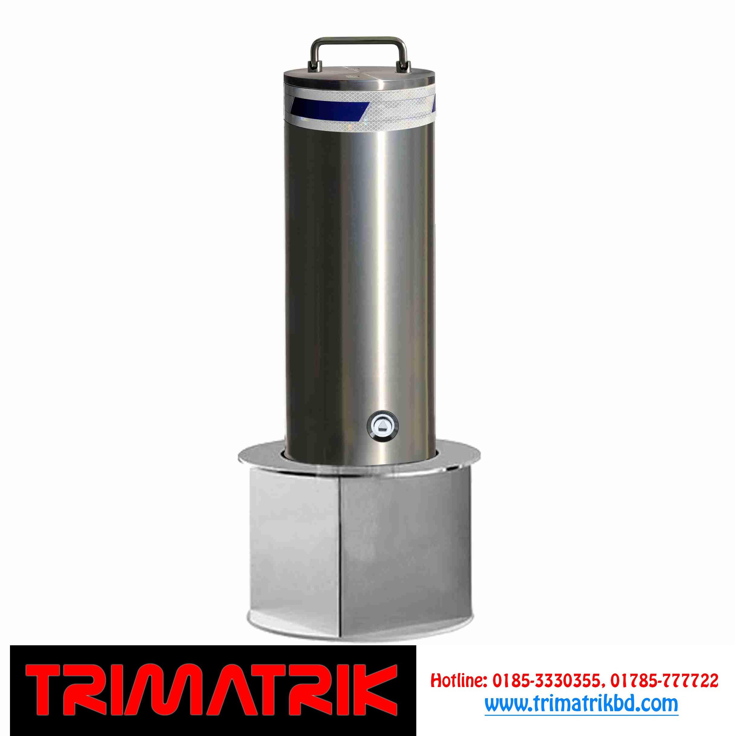 Movable anti-collision pillar in Bangladesh.