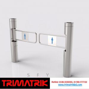 Cylindrical swing gate in Bangladesh.