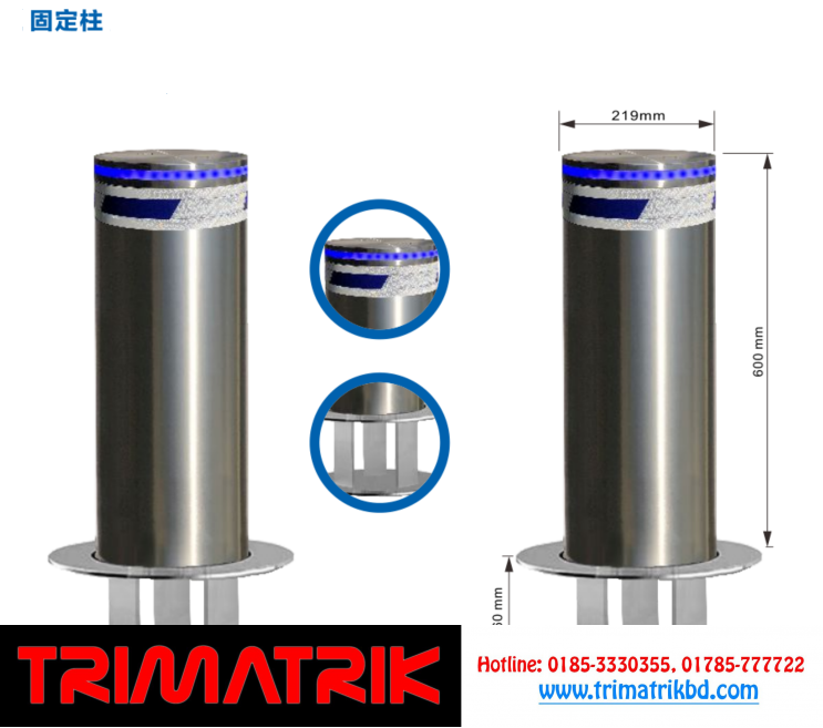 Fixed anti-collision pillar in bangladesh.