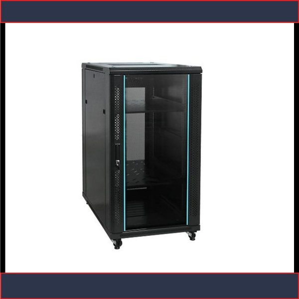 Avanix 22U 600x1000 Front Glass Door and Back Mesh Door Floor Stand ...