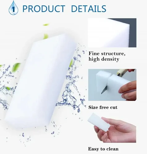 50/100PCS magic sponge multifunctional cleaning melamine sponge, suitable for kitchen and bathroom cleaning in Bangladesh - Image 3