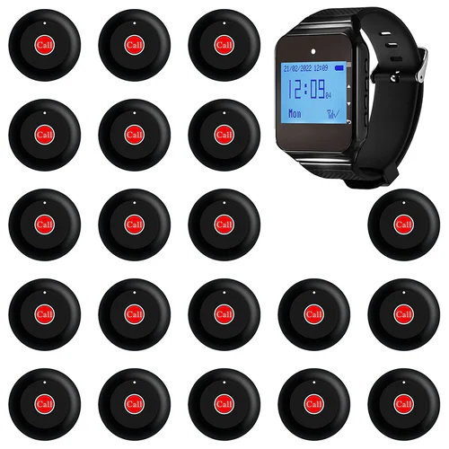 Restaurant Pager Wireless Waiter Calling System Watch Receiver Call Button For Cafe Clinic Dentist Bangladesh