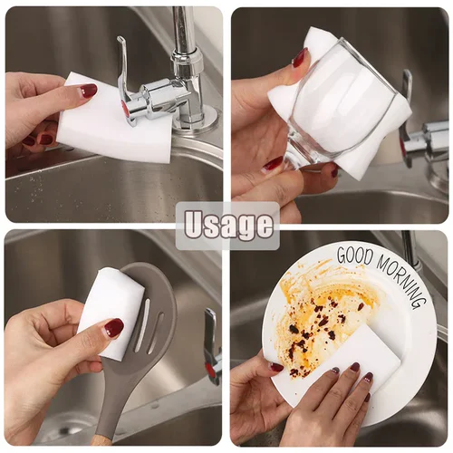 10 Pcs Melamine Sponge Magic Sponge Eraser for Kitchen Office Bathroom Melamine Cleaner Cleaning Sponge Price in Bangladesh - Image 4