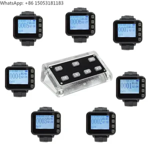Restaurant Pager System for Servers Kitchen to Waiter Wireless Call System 1pc 7-key Transmitter 7 Watch Receiver for Hotel Bar Price in Bangladesh