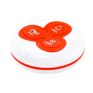 কল বাটন-Waterproof Wireless Call Transmitter Button Pager 433Mhz For Restaurant Calling System Cafe Clinic System bangladesh