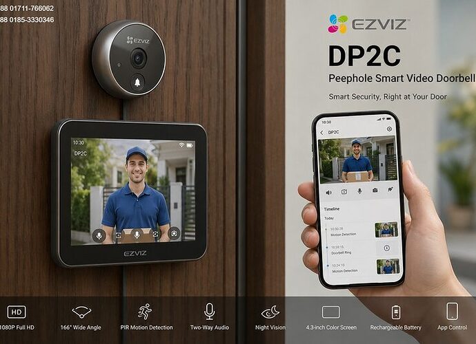 EZVIZ Peephole Smart Video Doorbell: Bangladesh's Smartest Way to See Who's at Your Door