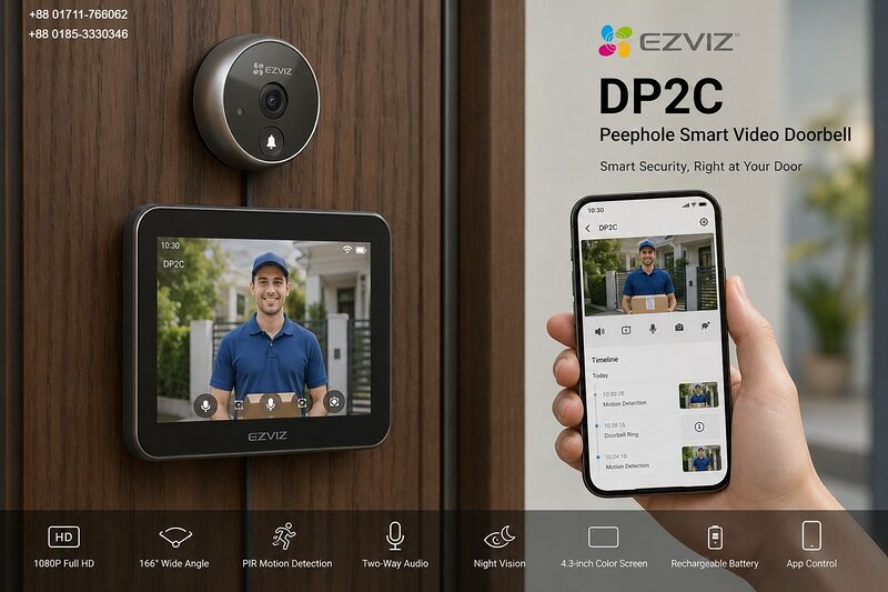 EZVIZ Peephole Smart Video Doorbell: Bangladesh's Smartest Way to See Who's at Your Door